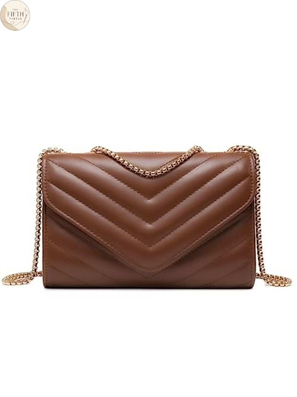 Quilted Crossbody Evening Bag Adjustable Gold-Tone Chain Clutch